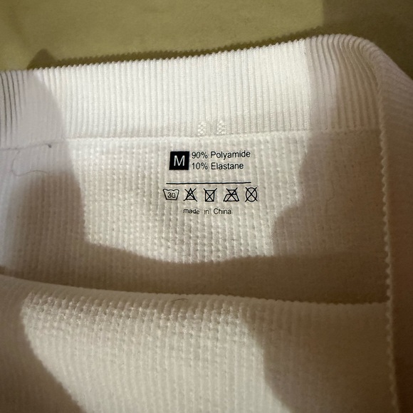 White Ribbed Tube Top - Picture 2 of 2